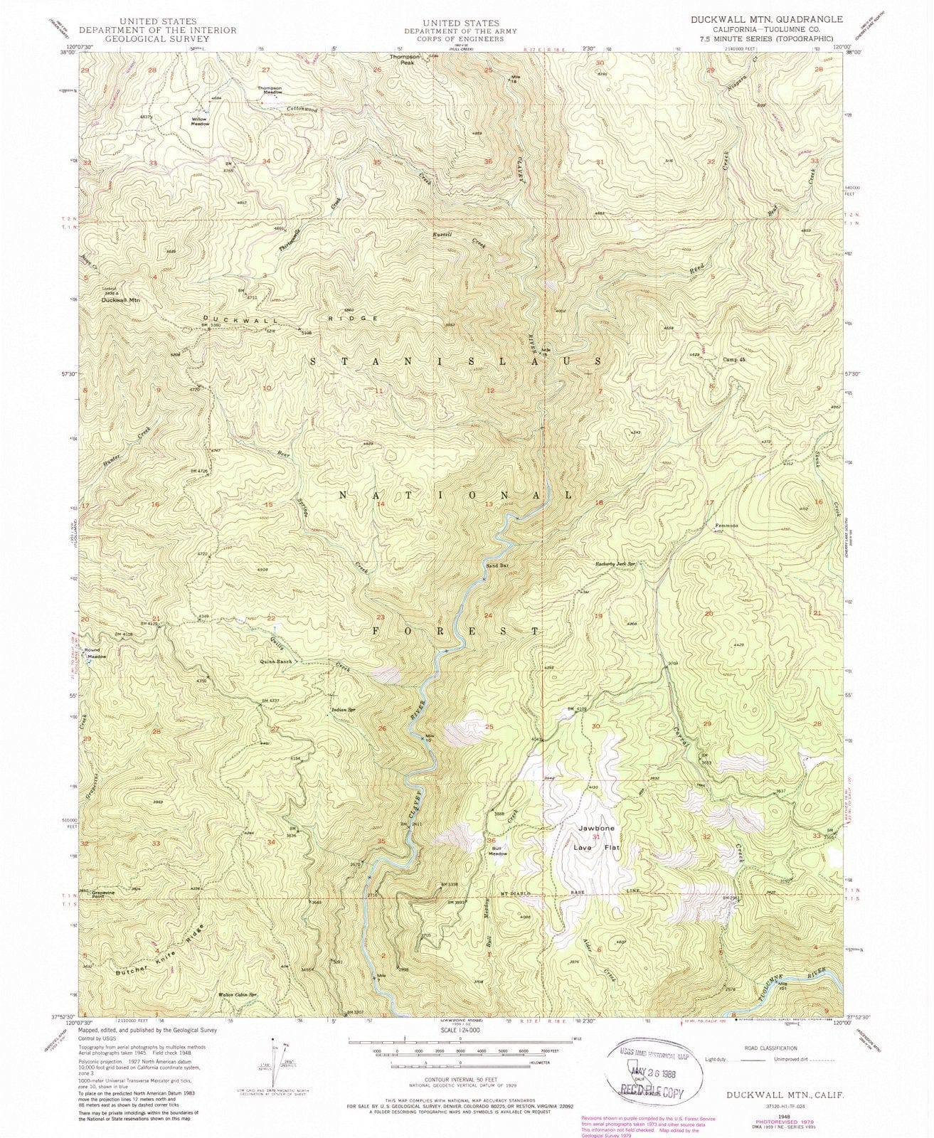 1948 Duckwall MTN, CA - California - USGS Topographic Map
