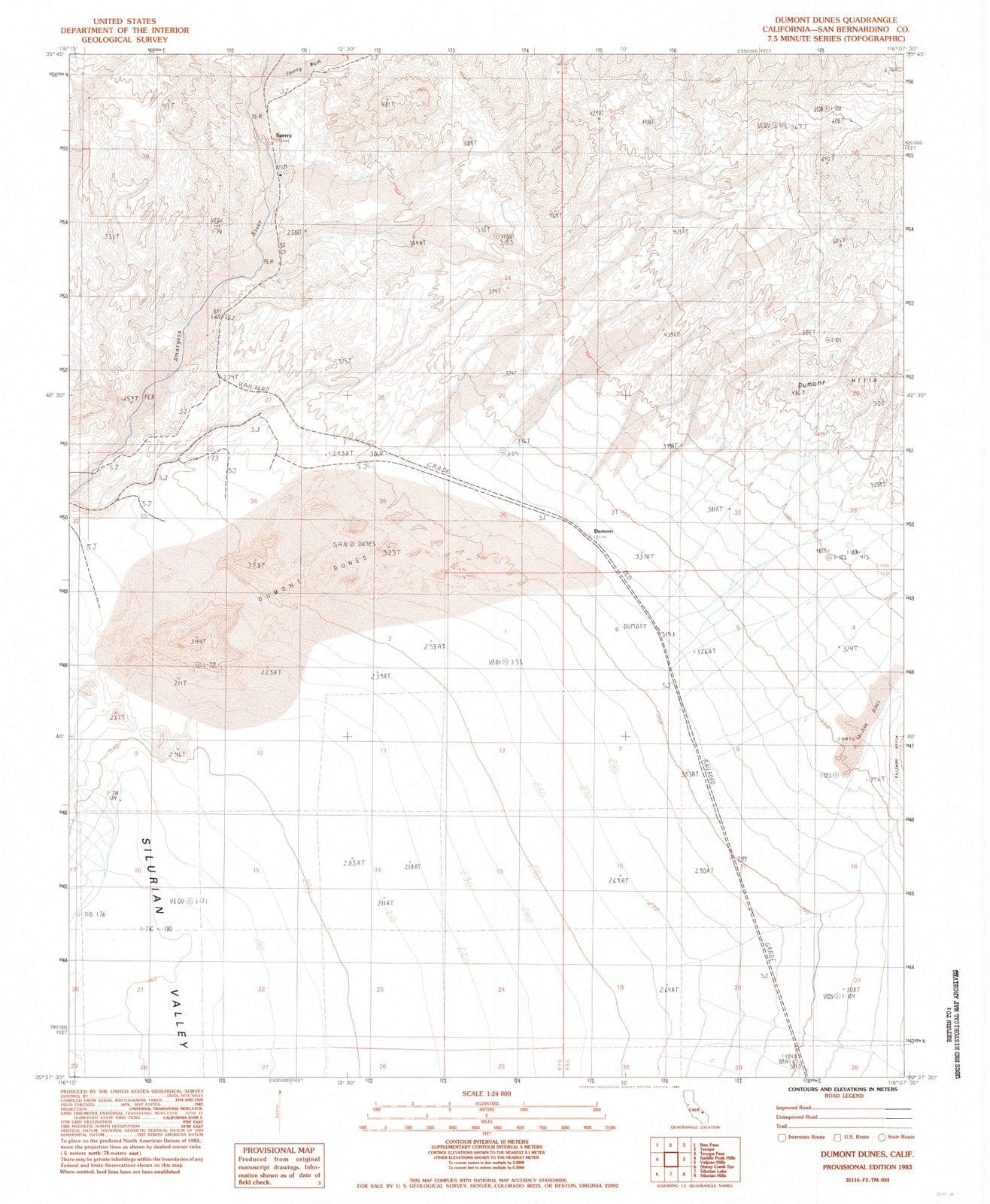 1983 Dumontunes, CA - California - USGS Topographic Map