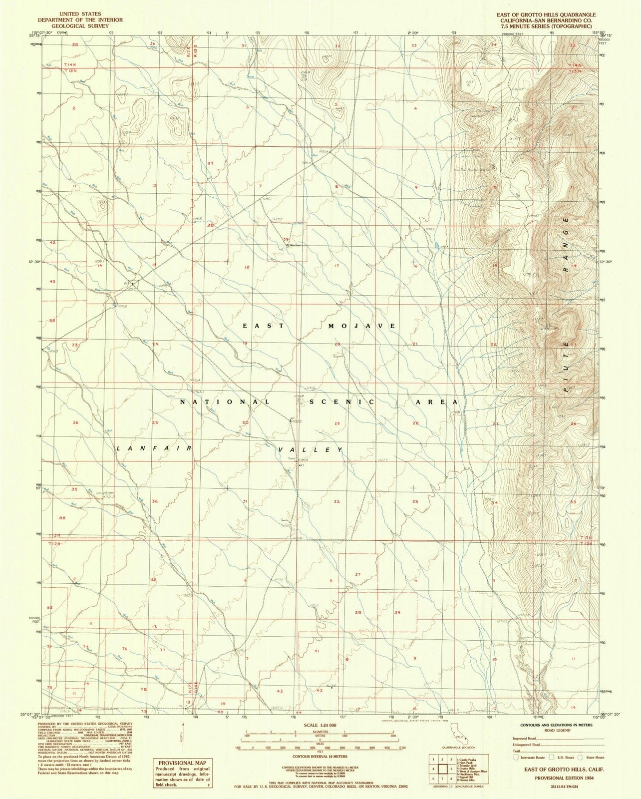 1984 East of Grotto Hills, CA - California - USGS Topographic Map