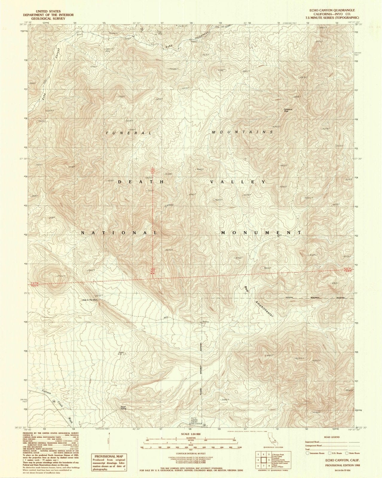 1988 Echo Canyon, CA - California - USGS Topographic Map