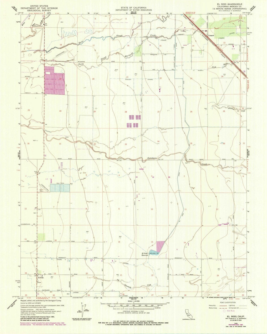1960 El Nido, CA - California - USGS Topographic Map