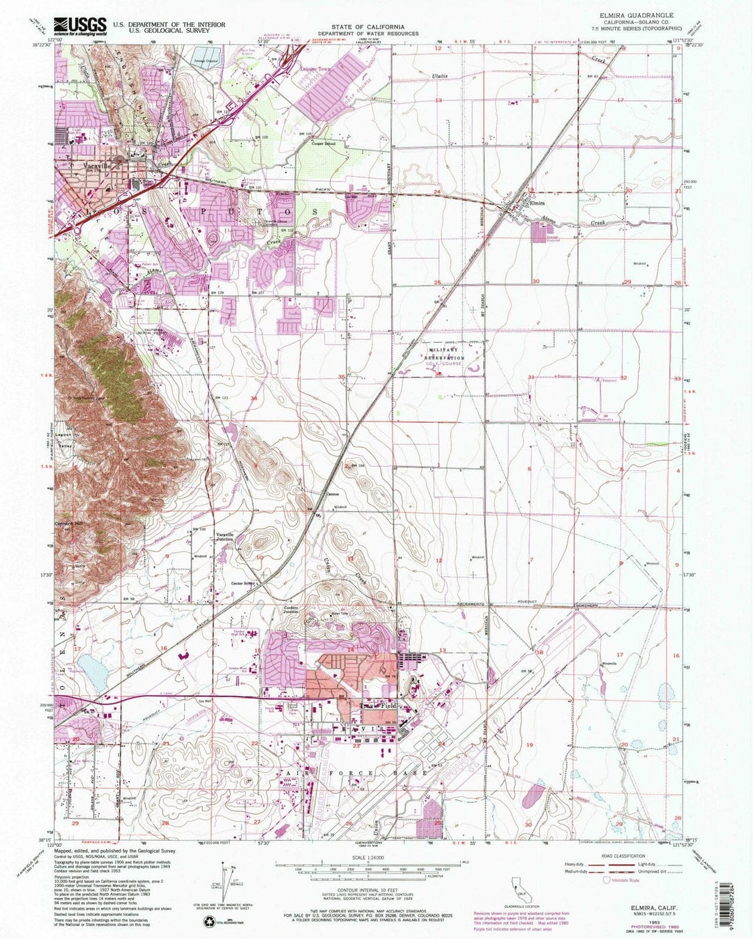 1953 Elmira, CA - California - USGS Topographic Map