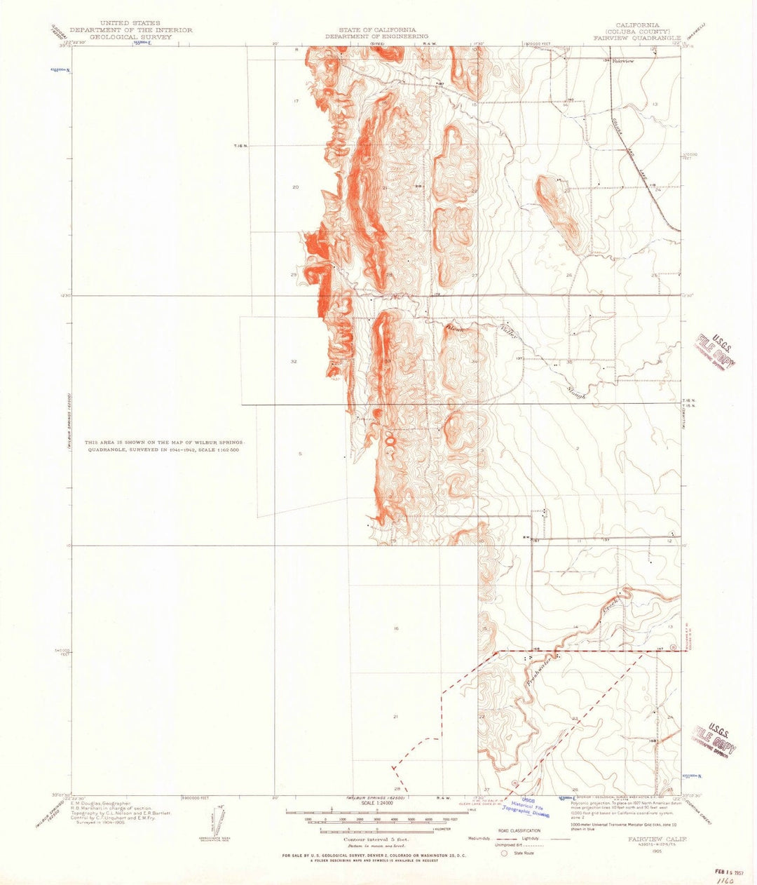 1905 Fairview, CA - California - USGS Topographic Map