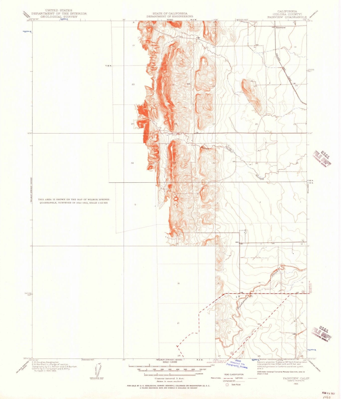 1905 Fairview, CA - California - USGS Topographic Map