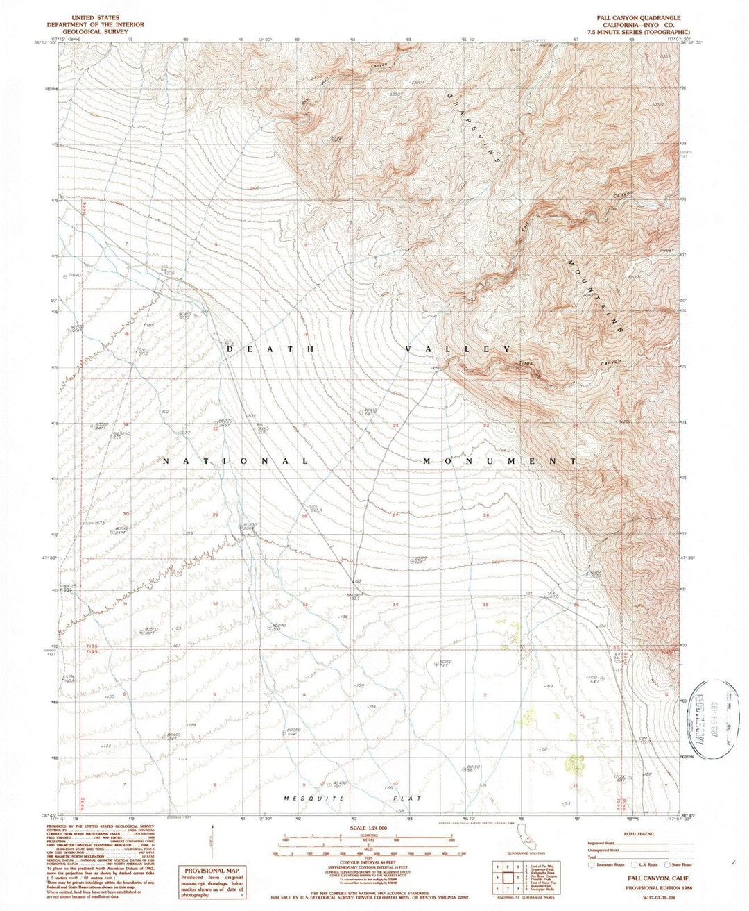 1986 Fall Canyon, CA - California - USGS Topographic Map