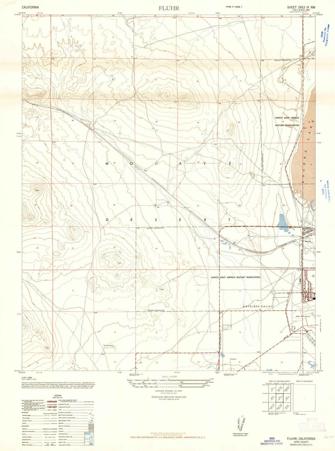 1947 Fluhr, CA - California - USGS Topographic Map