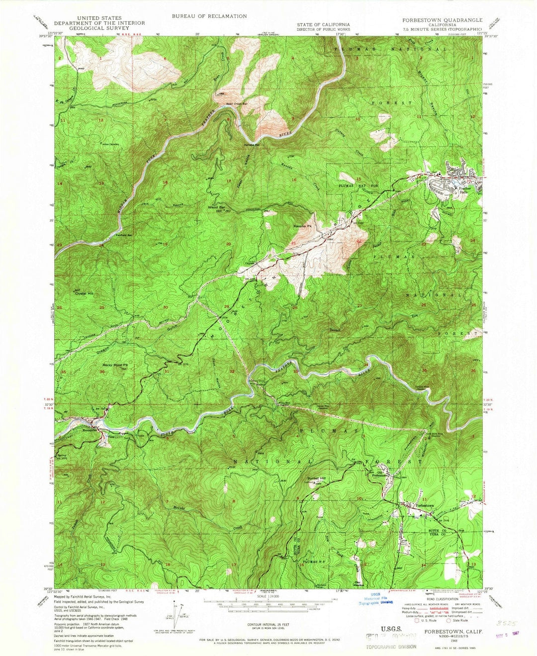1948 Forbestown, CA - California - USGS Topographic Map