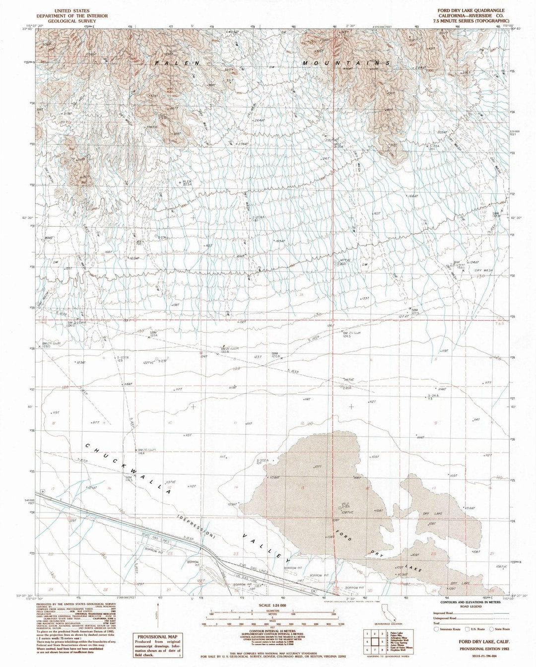 1983 Fordry Lake, CA - California - USGS Topographic Map