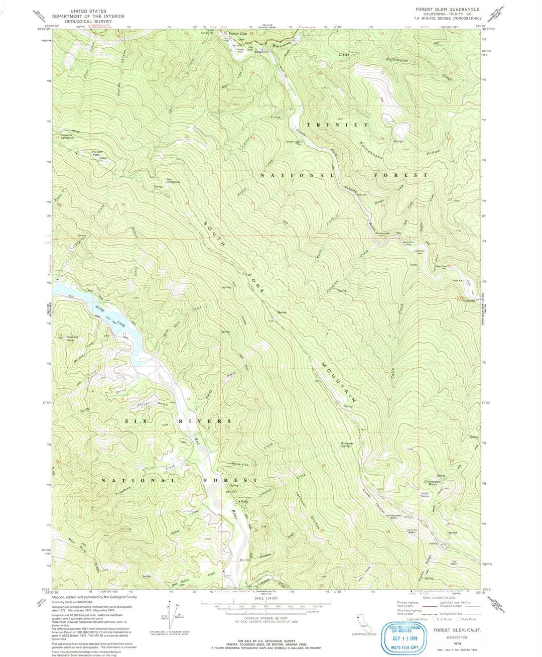 1979 Forest Glen, CA - California - USGS Topographic Map