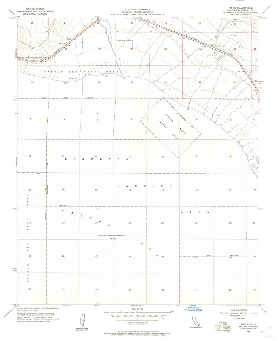 1956 Frink, CA - California - USGS Topographic Map v2
