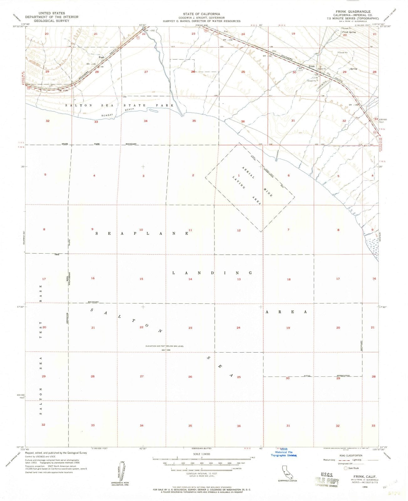 1956 Frink, CA - California - USGS Topographic Map v2