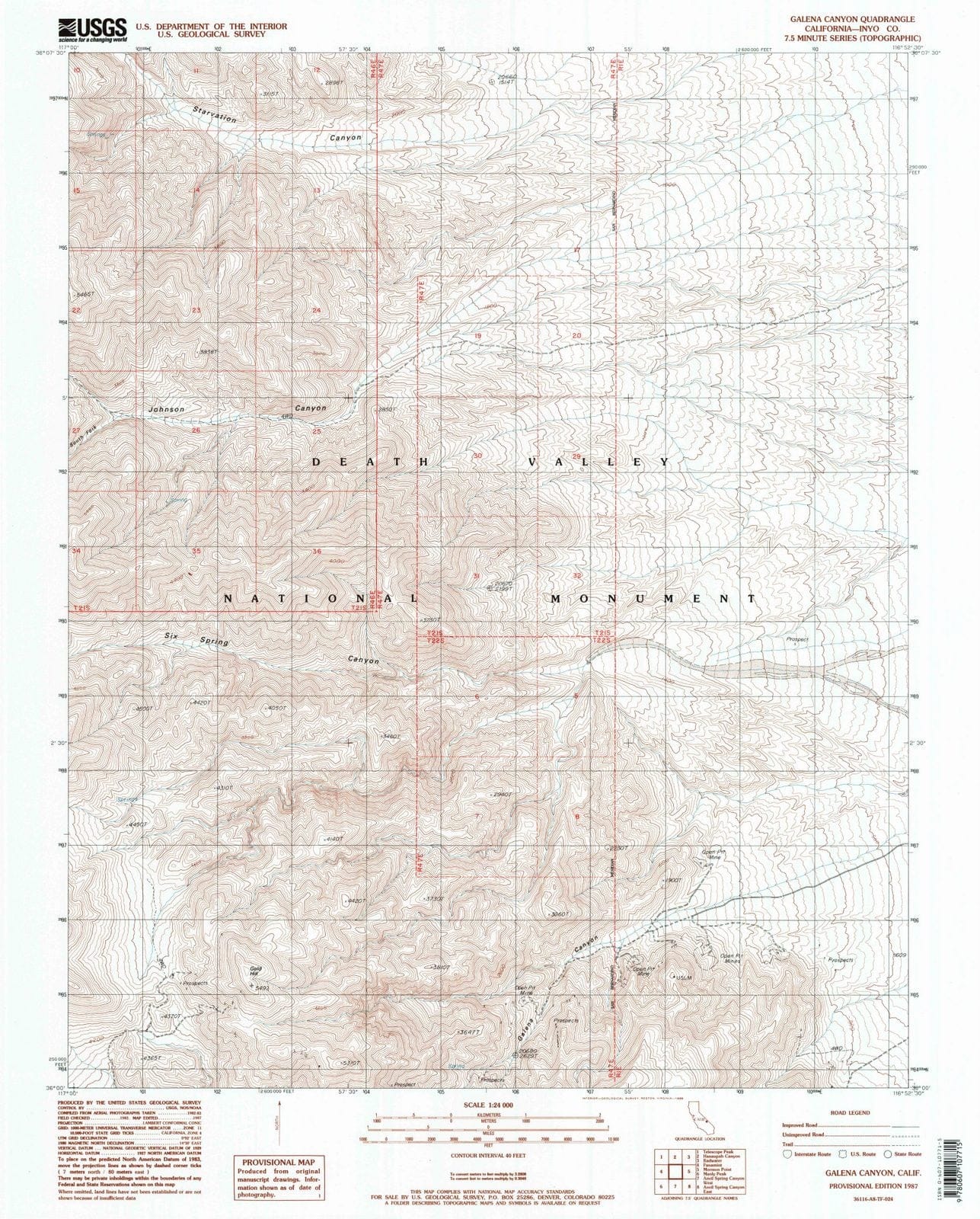 1987 Galena Canyon, CA - California - USGS Topographic Map