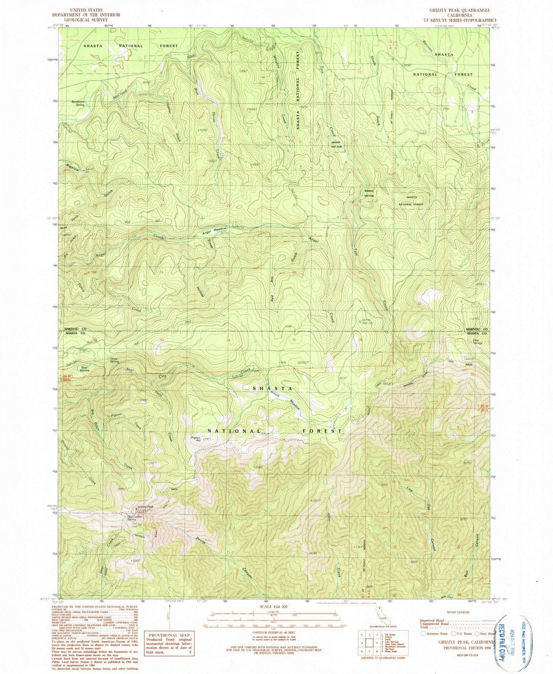 1990 Grizzly Peak, CA - California - USGS Topographic Map