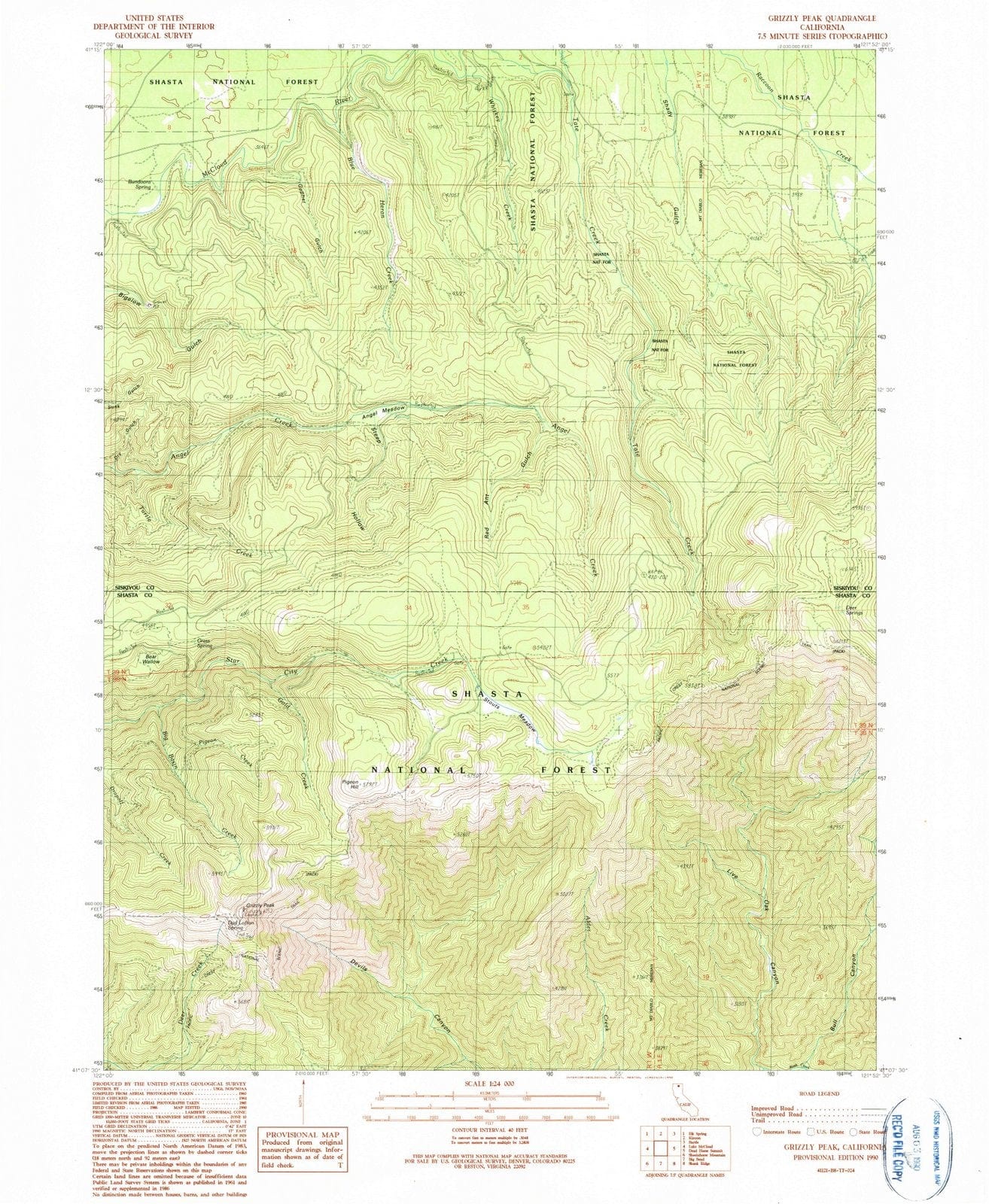 1990 Grizzly Peak, CA - California - USGS Topographic Map