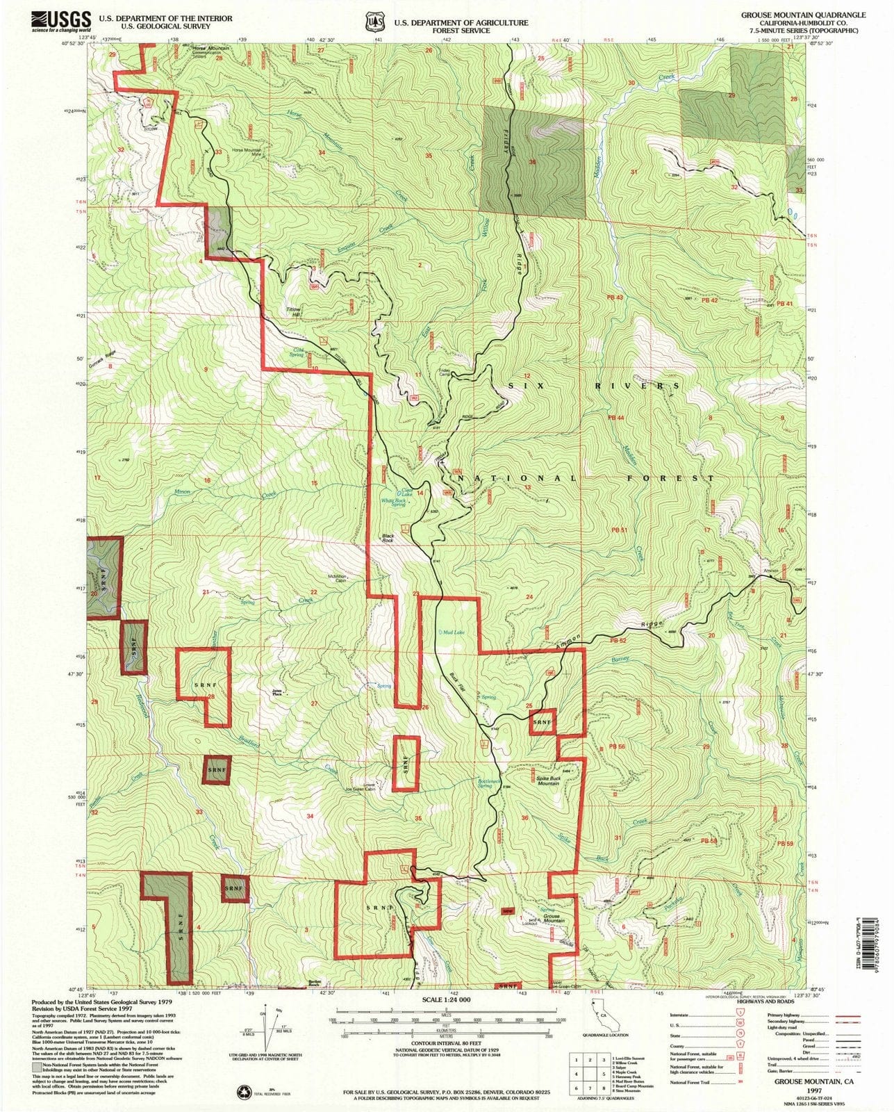1997 Grouse Mountain, CA - California - USGS Topographic Map