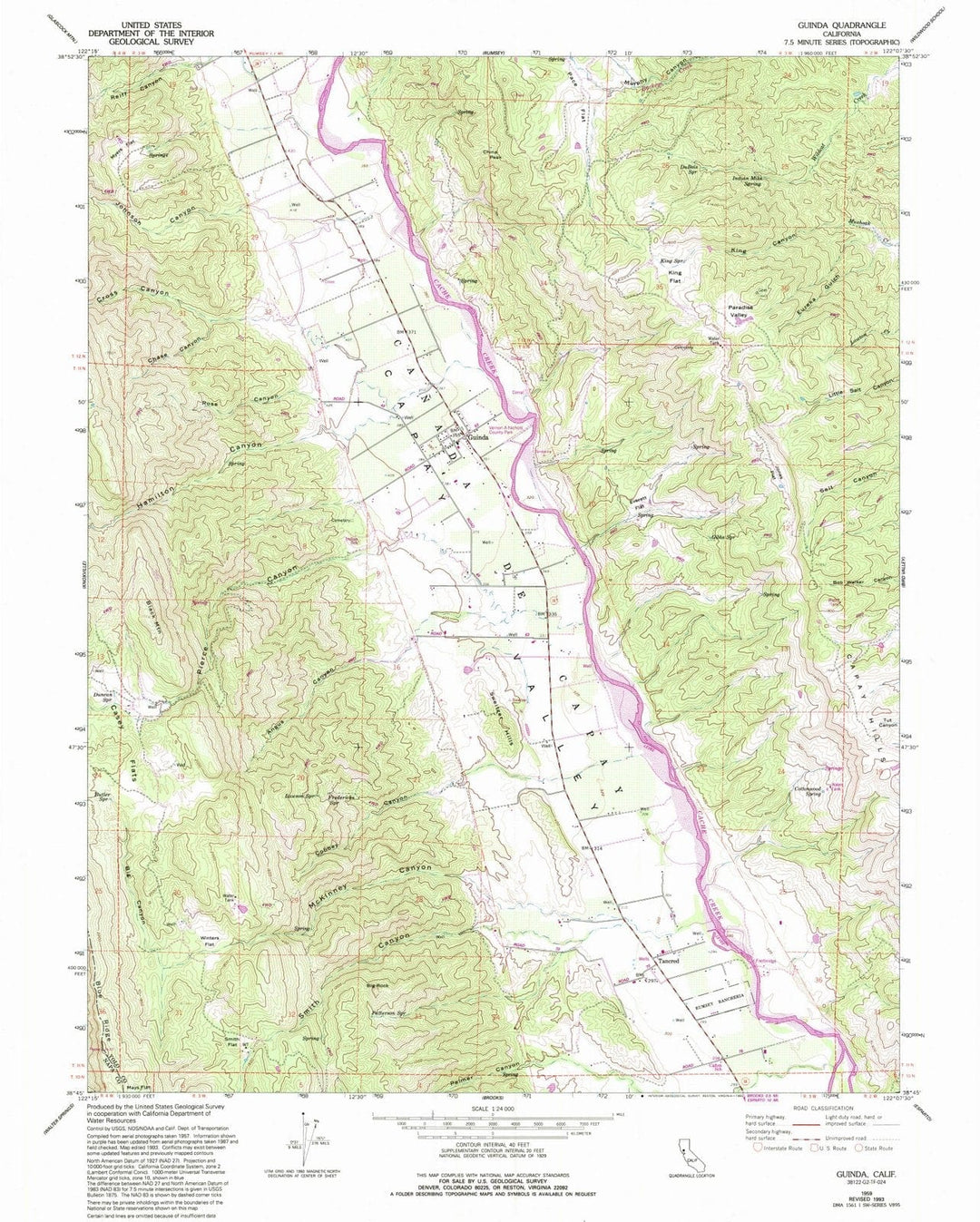 1959 Guinda, CA - California - USGS Topographic Map v2