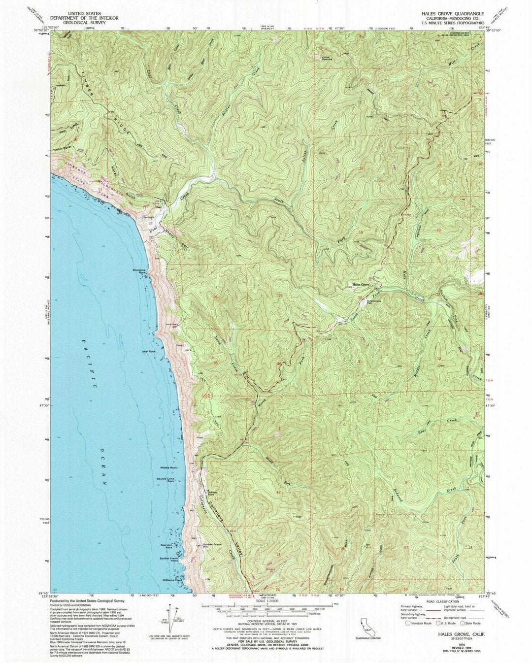 1970 Hales Grove, CA - California - USGS Topographic Map