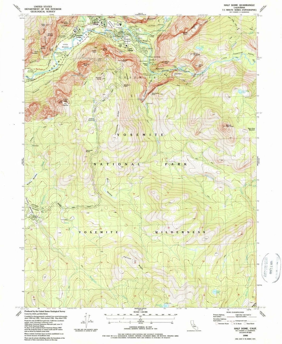 1990 Halfome, CA - California - USGS Topographic Map