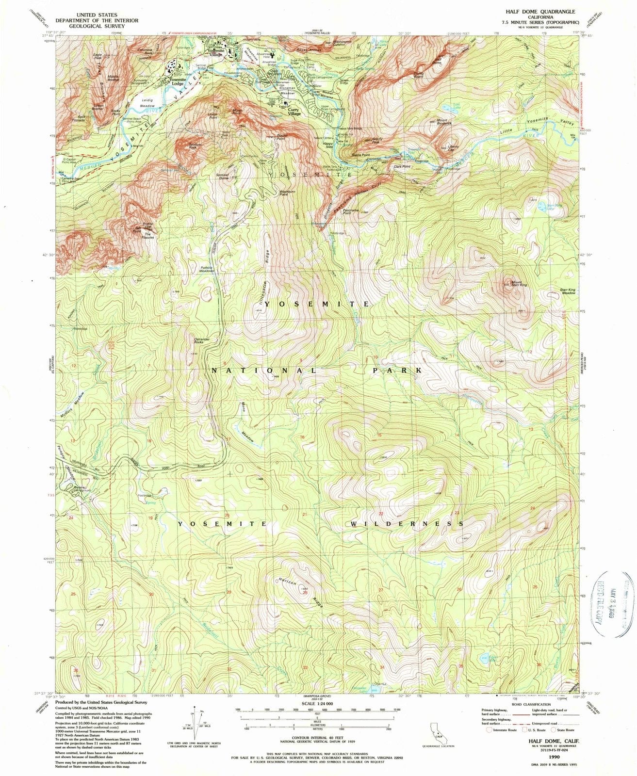 1990 Halfome, CA - California - USGS Topographic Map