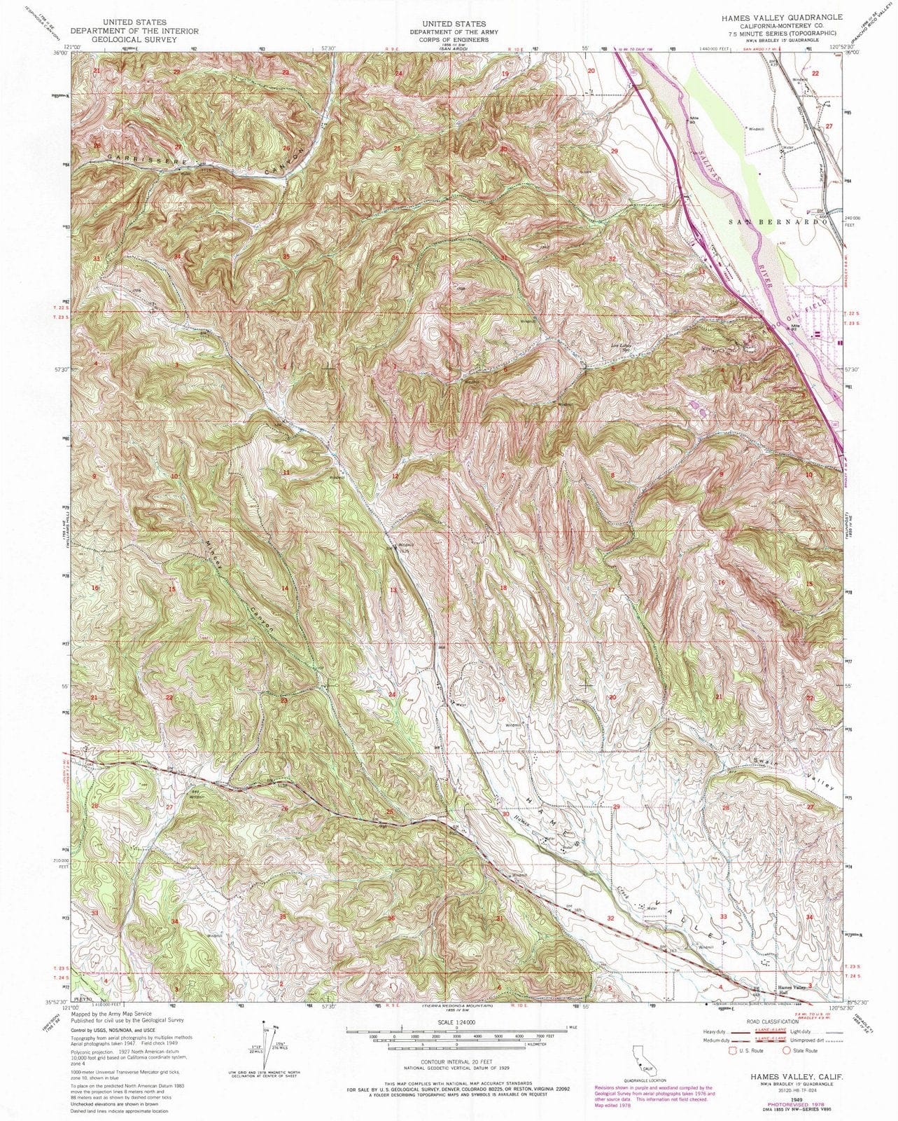 1949 Hames Valley, CA - California - USGS Topographic Map