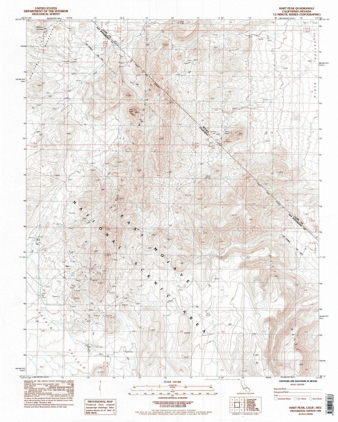 1984 Hart Peak, CA - California - USGS Topographic Map