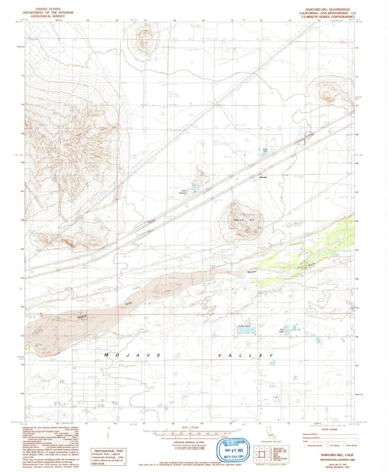 1982 Harvard Hill, CA - California - USGS Topographic Map