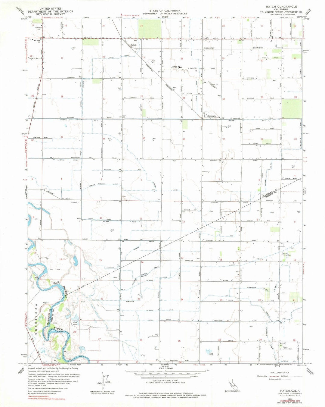 1962 Hatch, CA - California - USGS Topographic Map