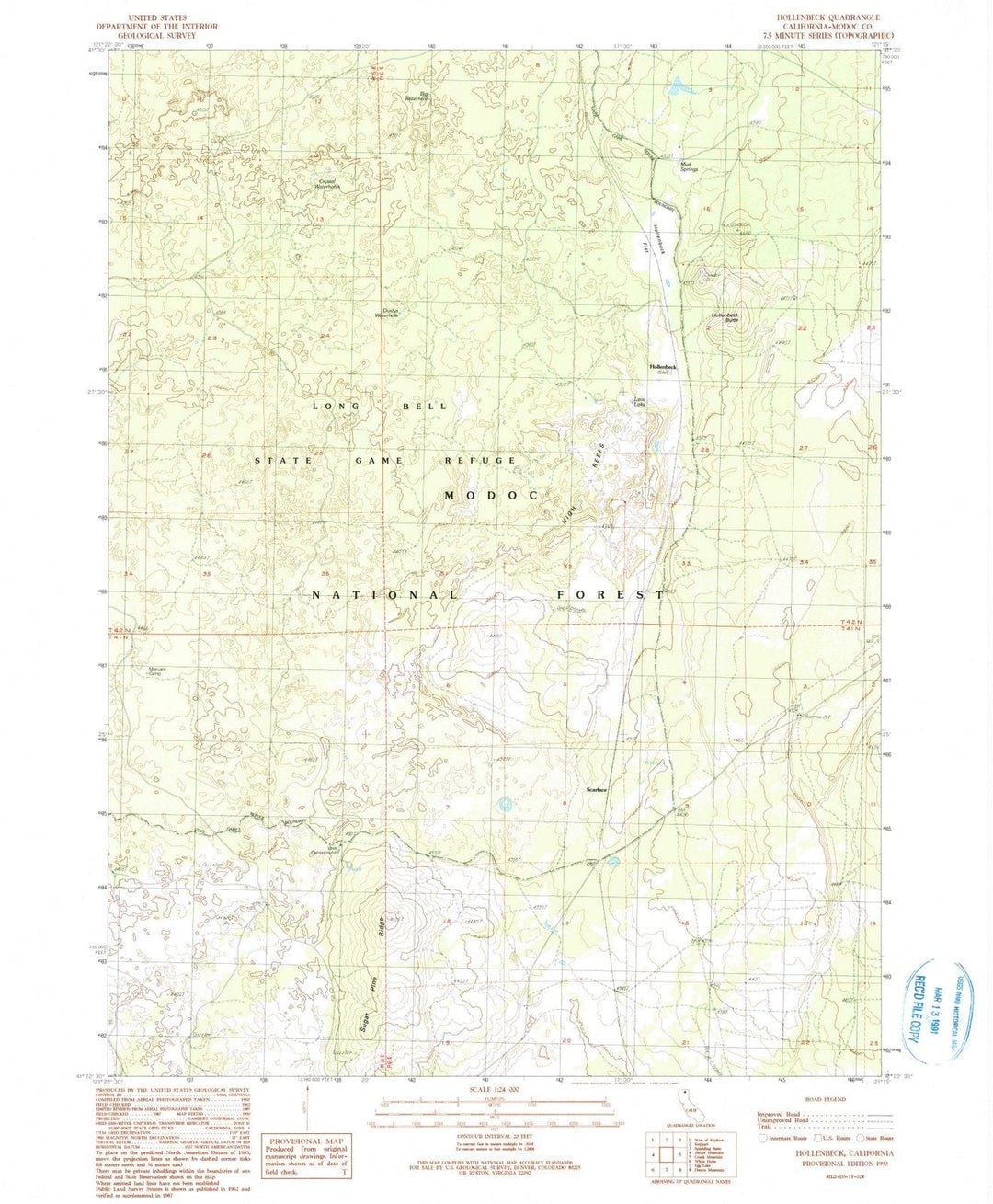 1990 Hollenbeck, CA - California - USGS Topographic Map
