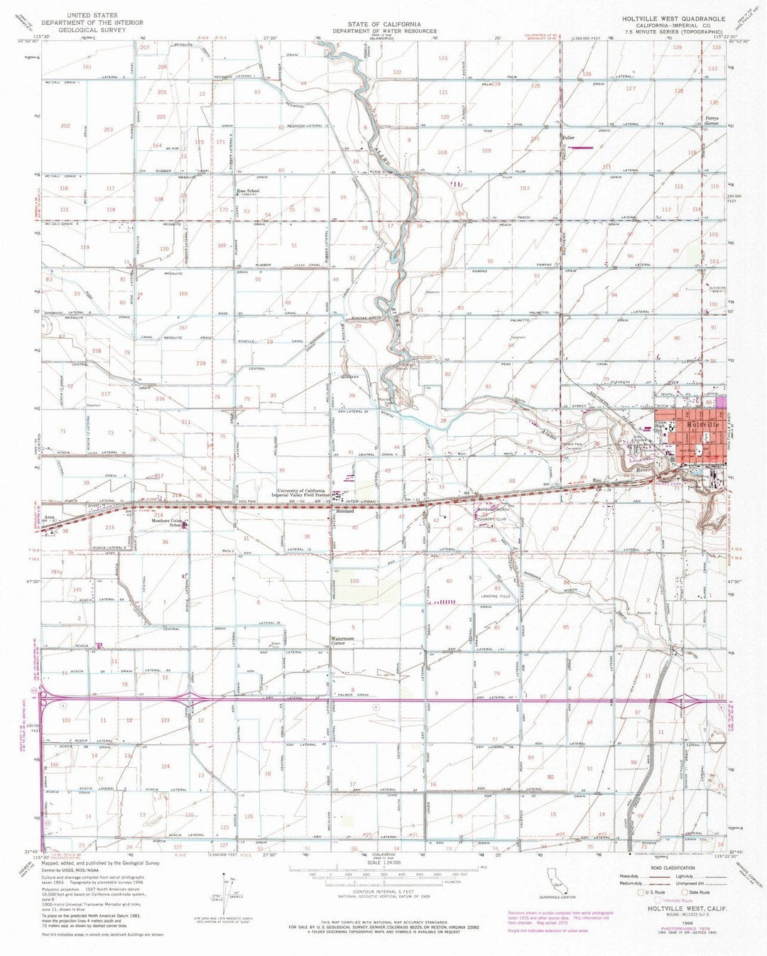1956 Holtville West, CA - California - USGS Topographic Map