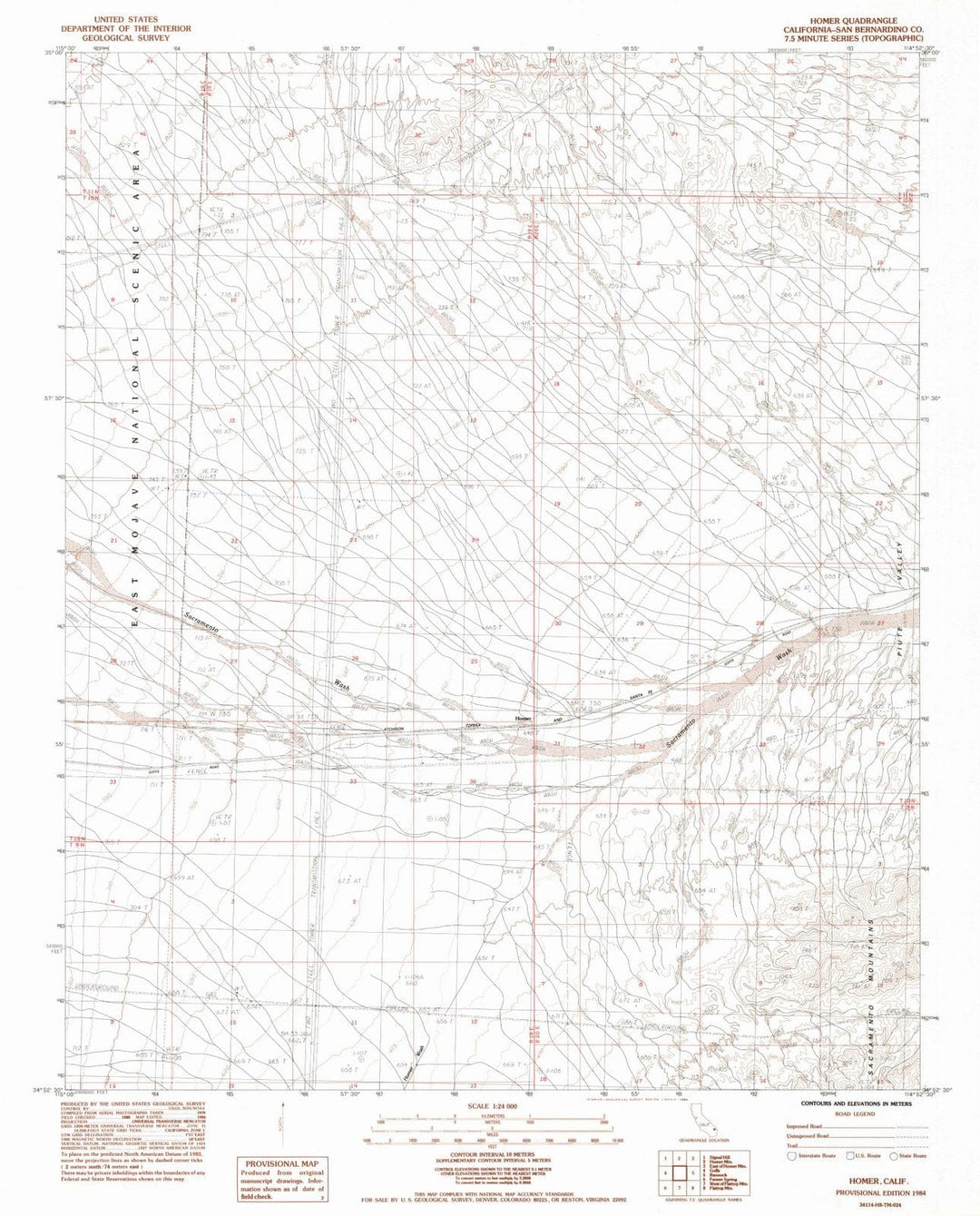 1984 Homer, CA - California - USGS Topographic Map