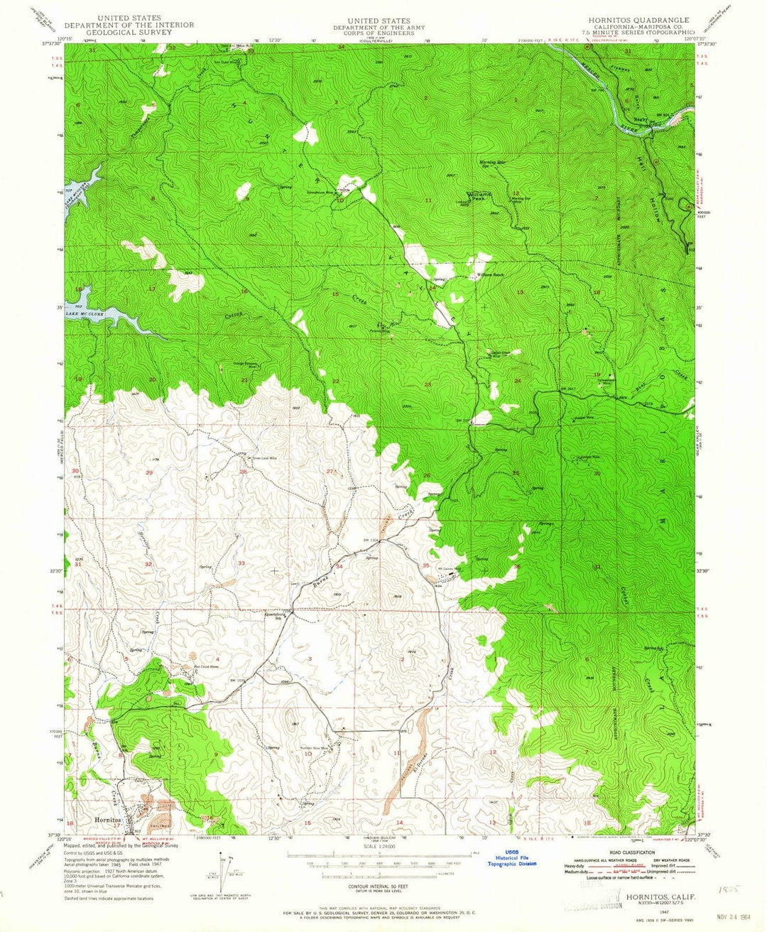 1947 Hornitos, CA - California - USGS Topographic Map