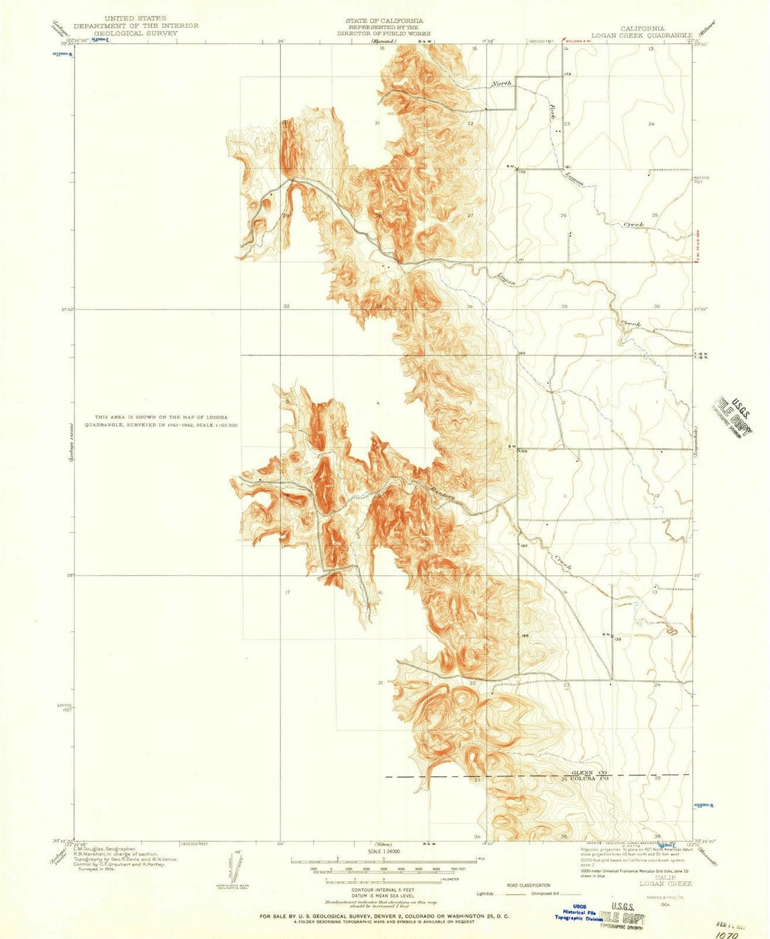 1904 Logan Creek, CA - California - USGS Topographic Map