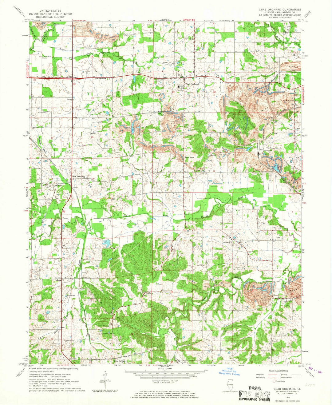 1965 Crab Orchard, IL - Illinois - USGS Topographic Map
