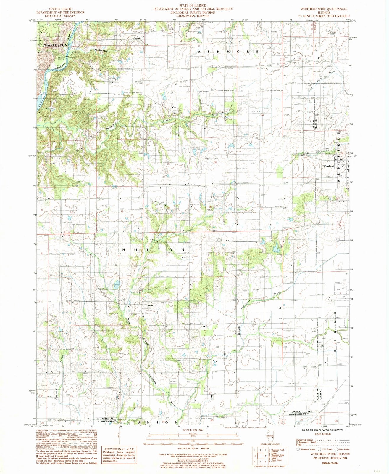 1984 Westfield West, IL - Illinois - USGS Topographic Map