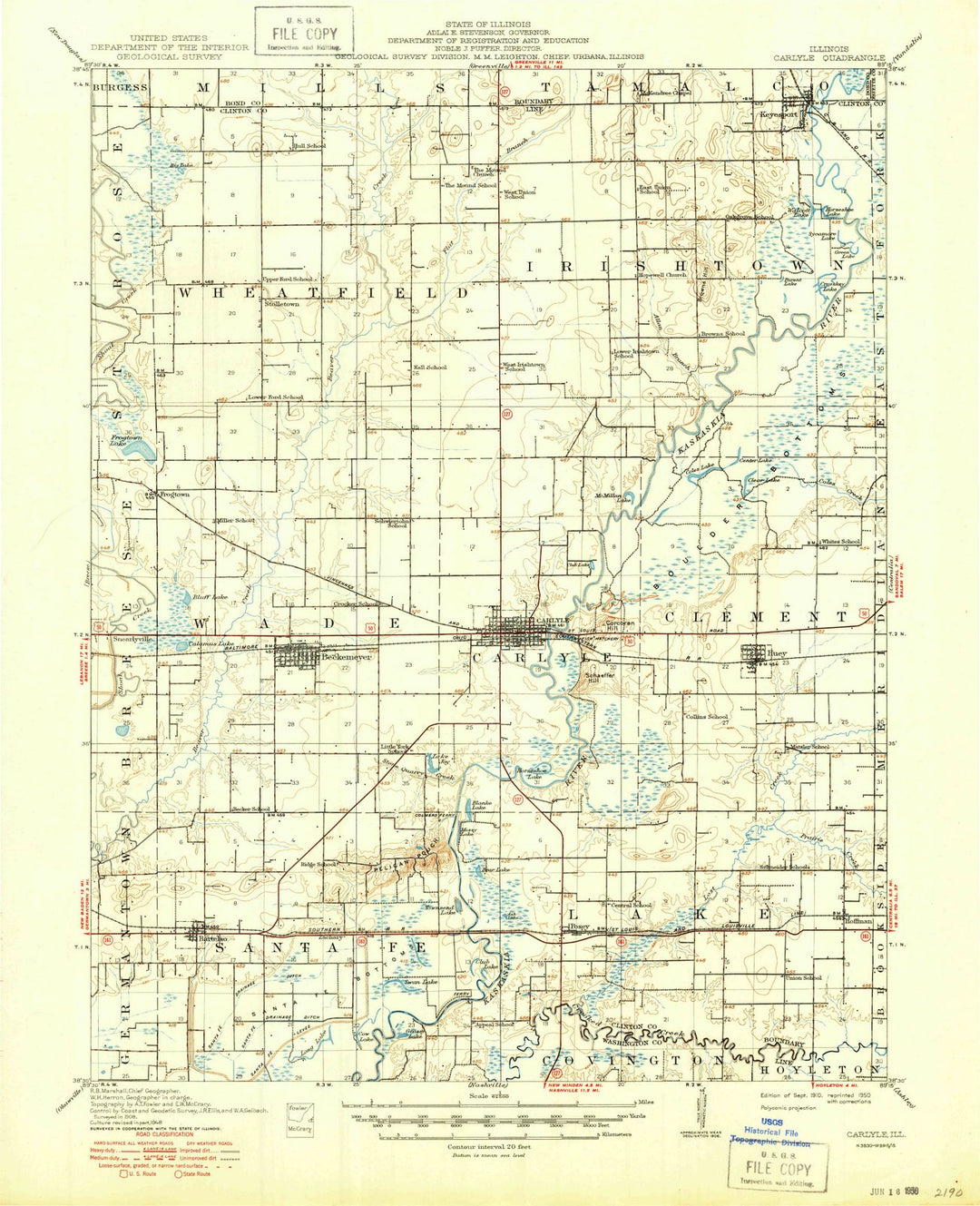 1910 Carlyle, IL - Illinois - USGS Topographic Map
