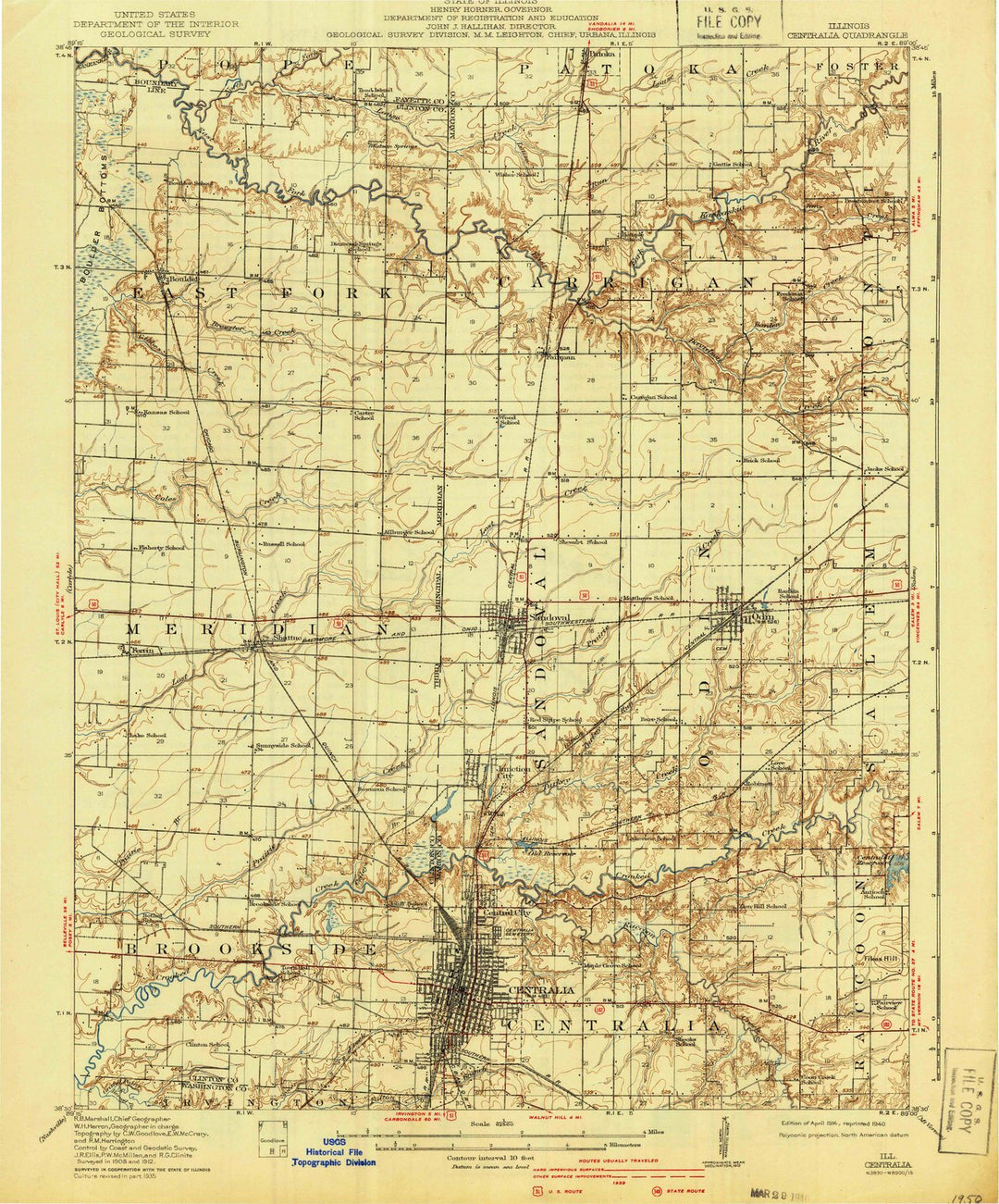 1914 Centralia, IL - Illinois - USGS Topographic Map