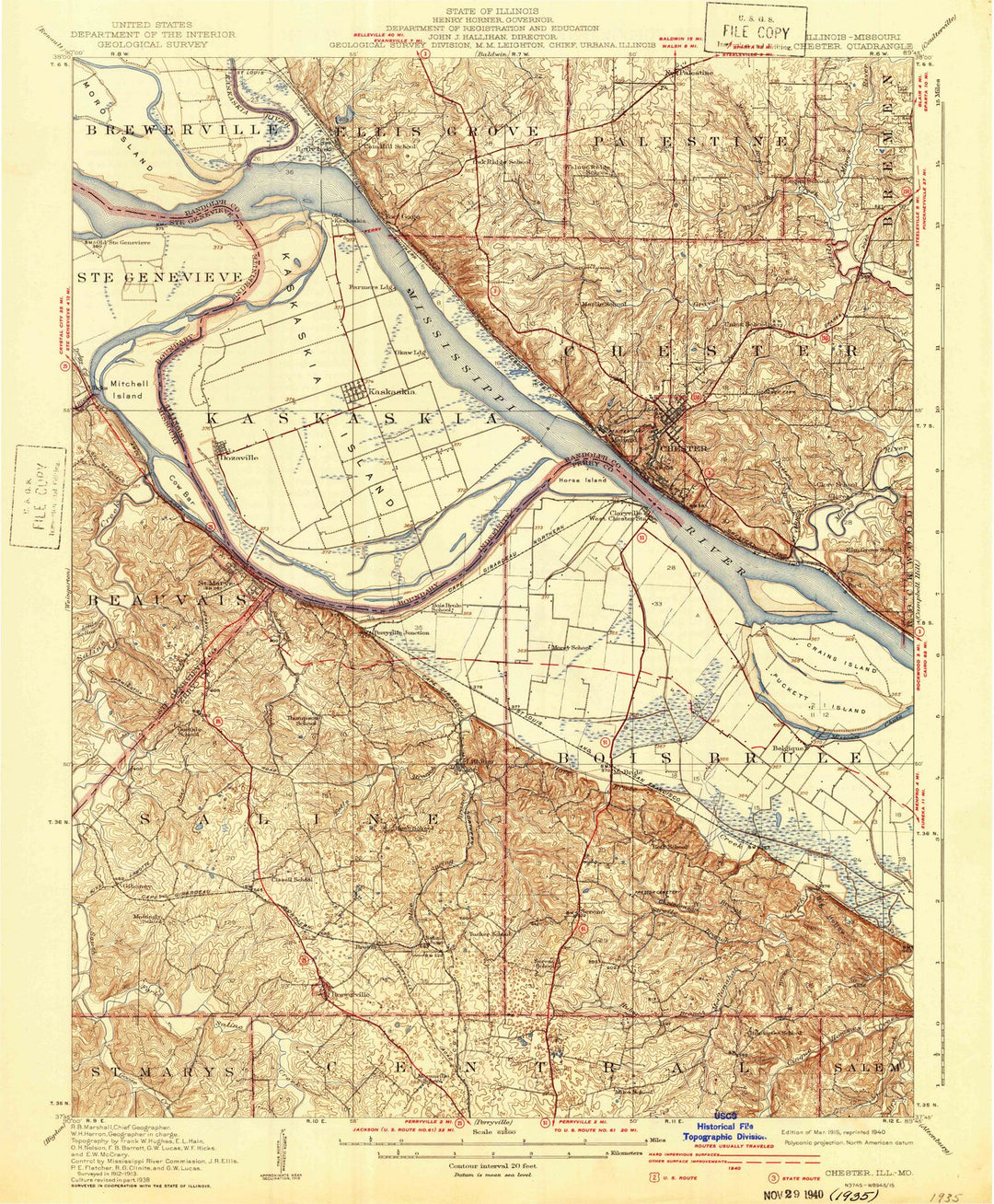 1915 Chester, IL - Illinois - USGS Topographic Map
