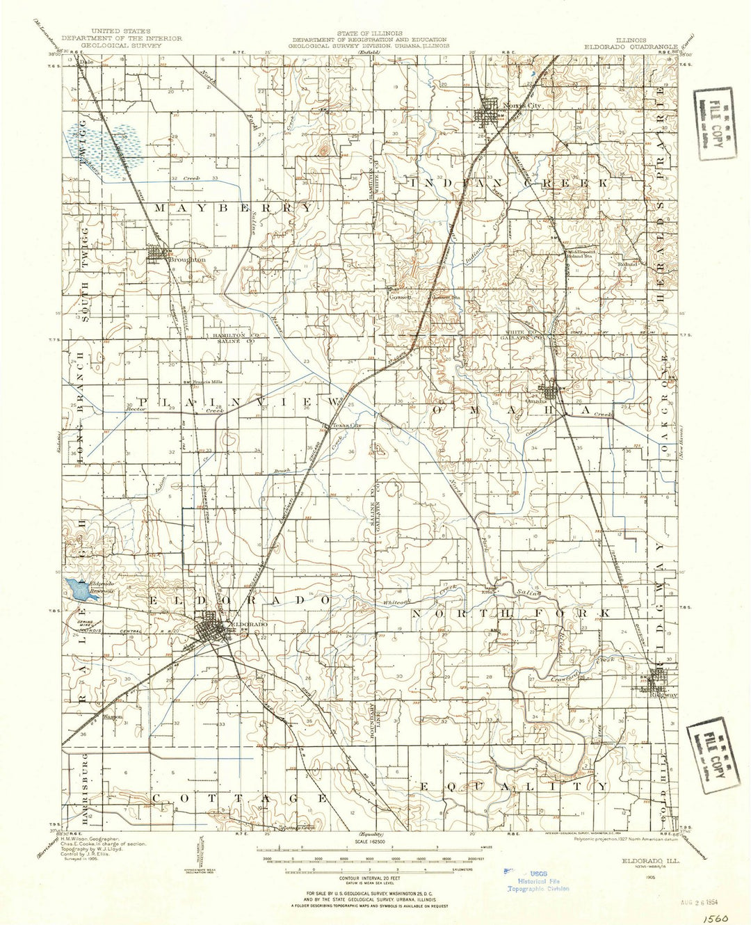 1905 Eldorado, IL - Illinois - USGS Topographic Map