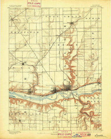 1893 Lasalle, IL - Illinois - USGS Topographic Map