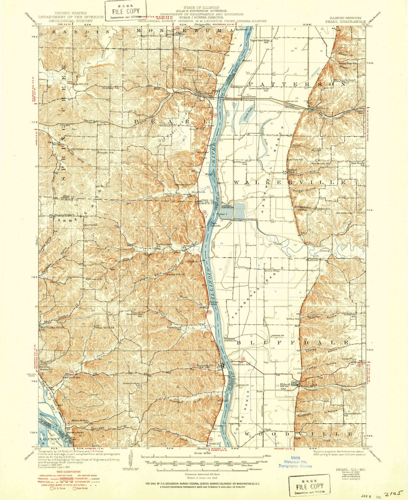 1930 Pearl, IL - Illinois - USGS Topographic Map