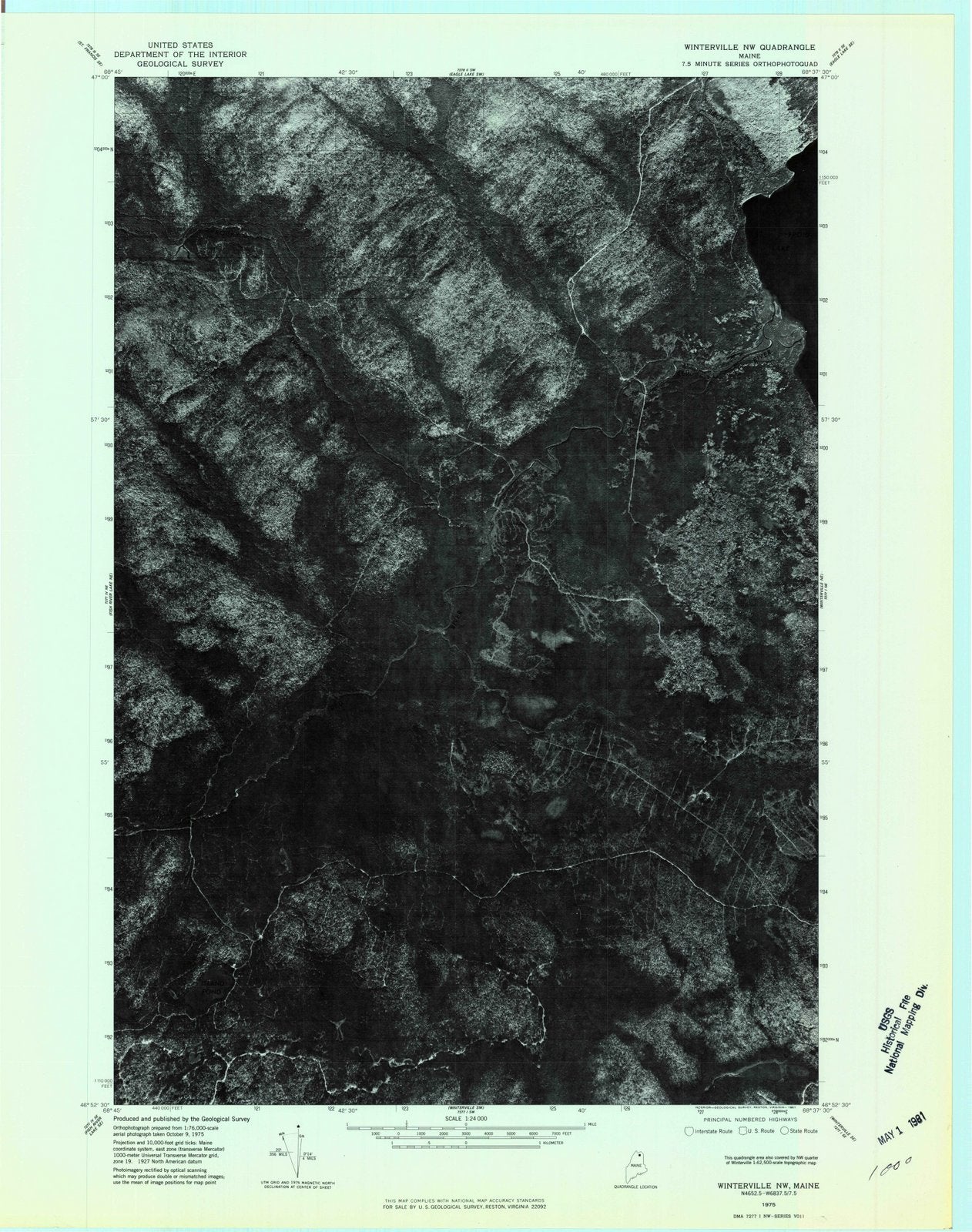 1975 Waterville, ME - Maine - USGS Topographic Map v2