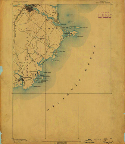 1891 Biddeford, ME - Maine - USGS Topographic Map