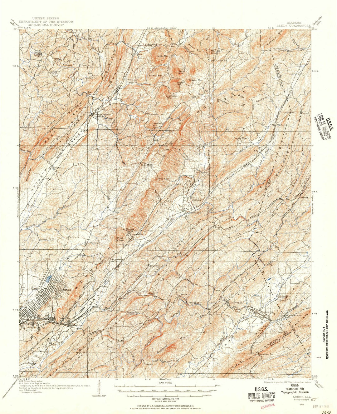 1905 Leeds, AL - Alabama - USGS Topographic Map