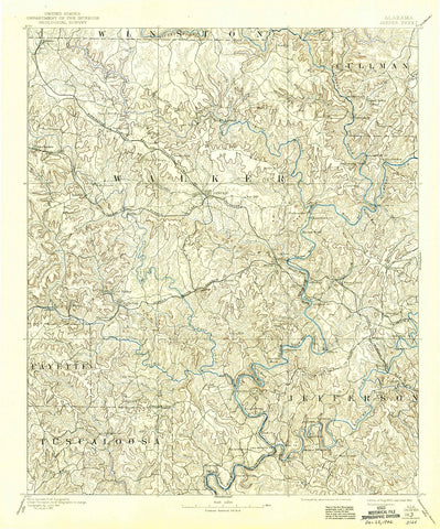 1893 Jasper, AL - Alabama - USGS Topographic Map