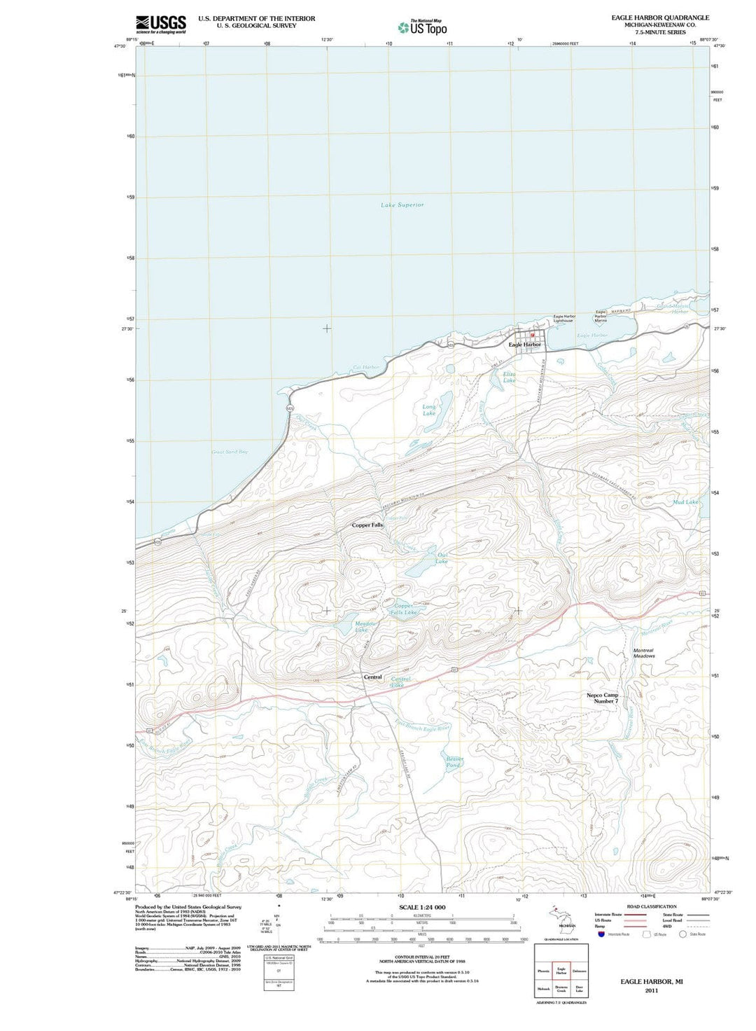 2011 Eagle Harbor, MI - Michigan - USGS Topographic Map