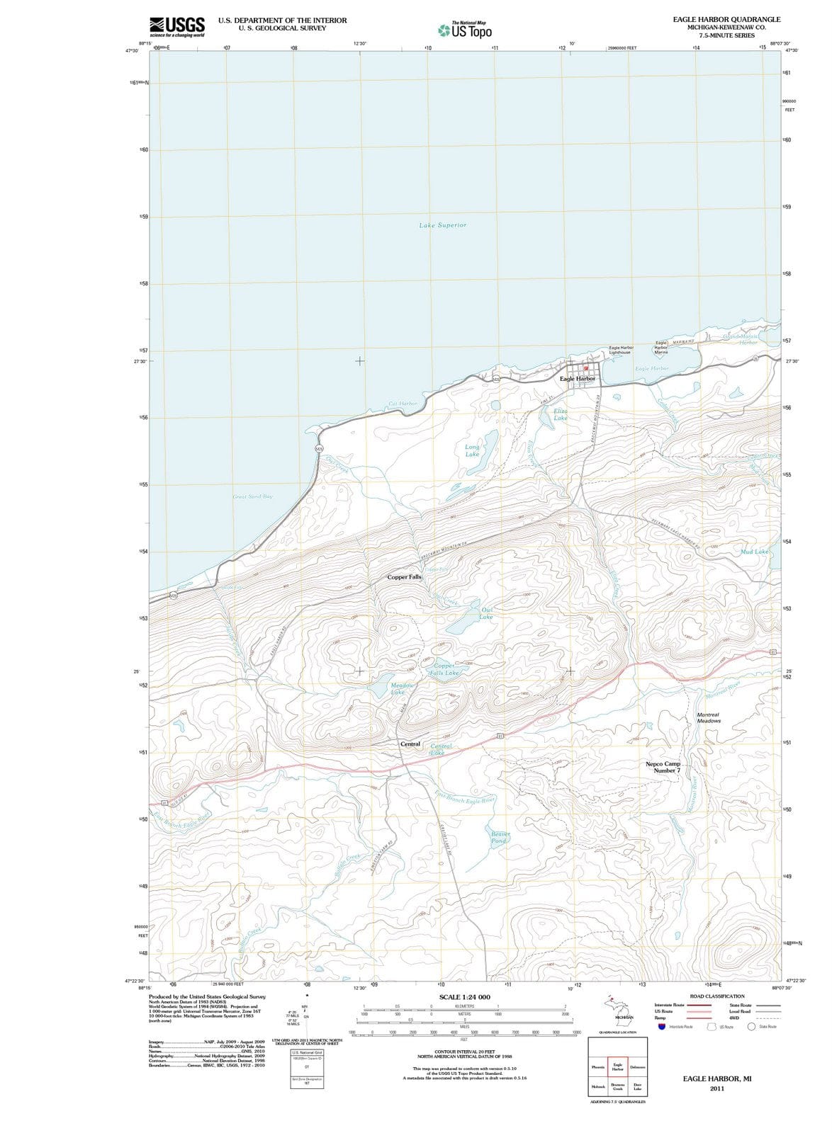 2011 Eagle Harbor, MI - Michigan - USGS Topographic Map