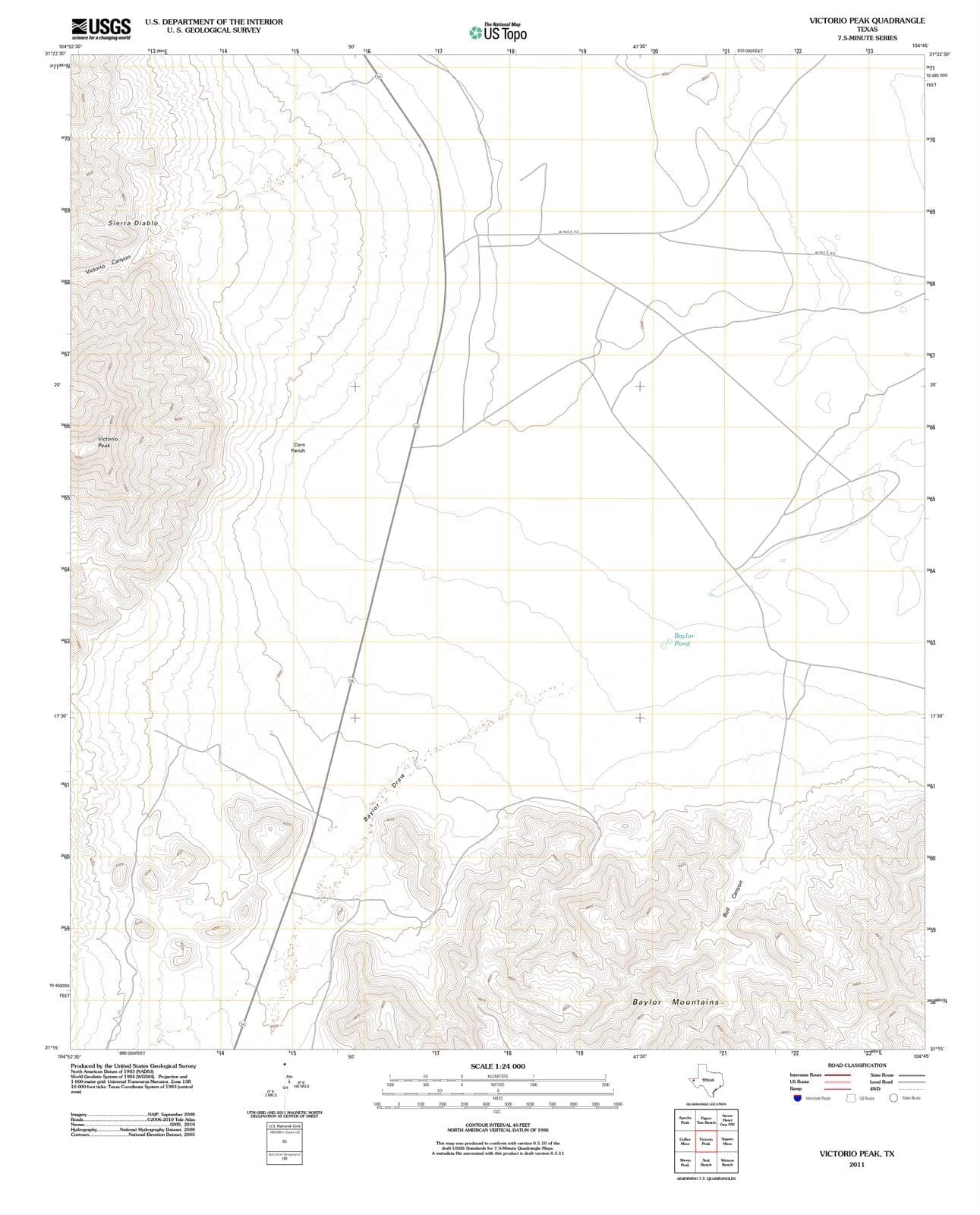 2011 Victorio Peak, TX - Texas - USGS Topographic Map