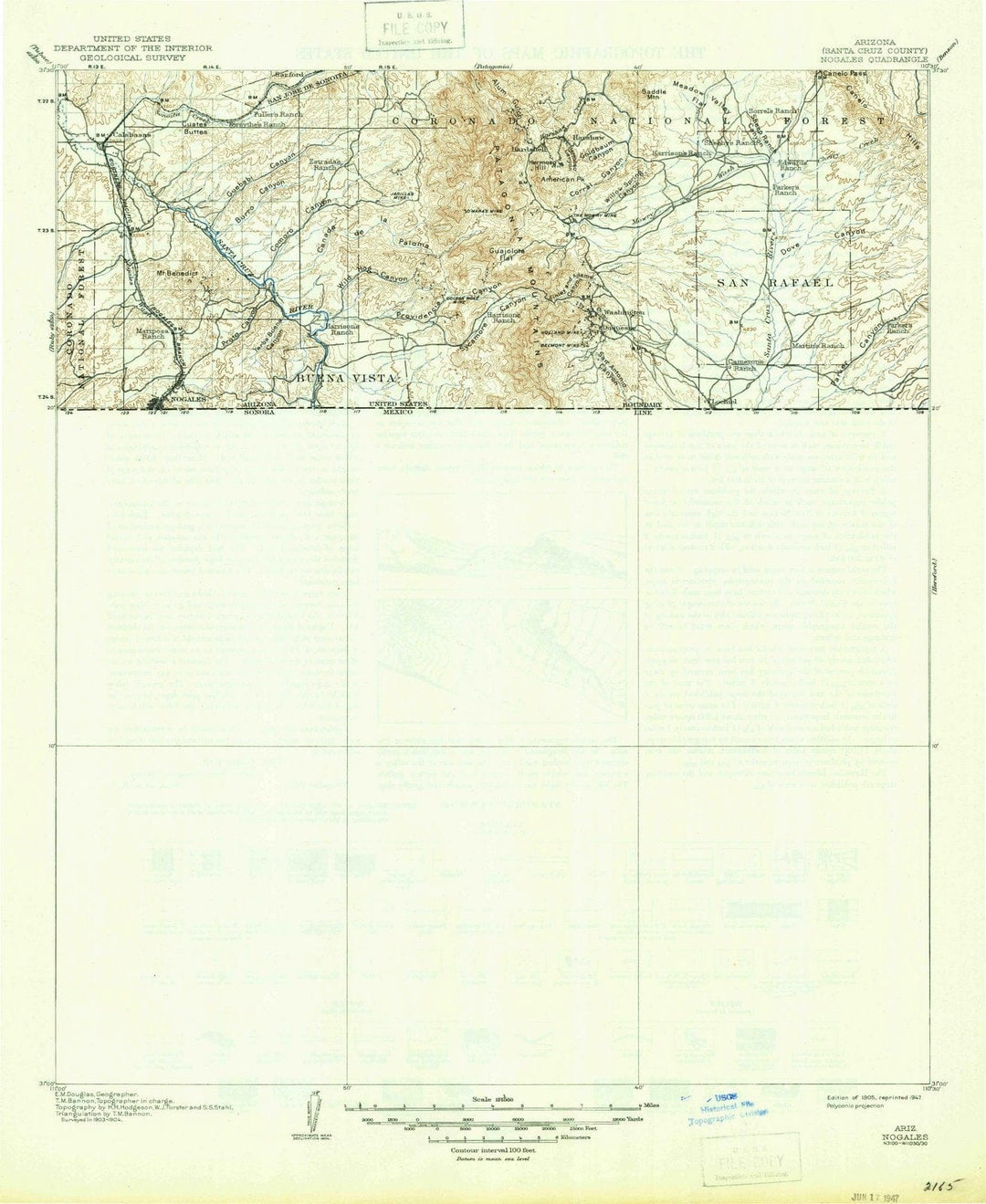 1905 Nogales, AZ - Arizona - USGS Topographic Map