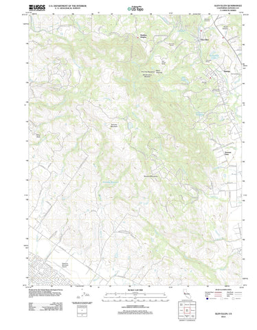 2012 Glen Ellen, CA - California - USGS Topographic Map