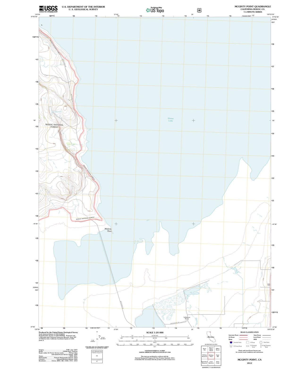 2012 McGinty Point, CA - California - USGS Topographic Map
